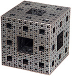 Menger sponge metal sculpture (Bathsheba Grossman)